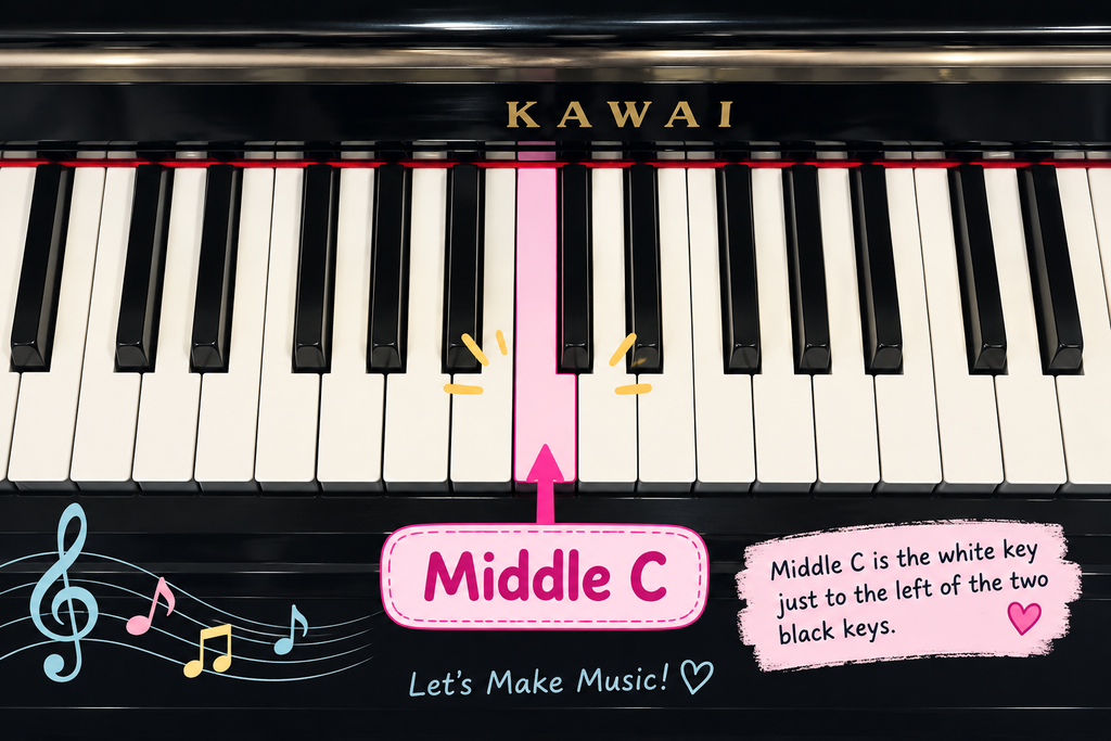 how to find middle C