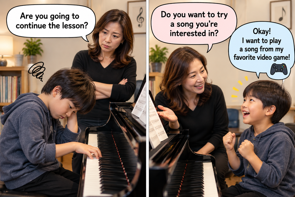 Child hates practicing piano and needs encouragement